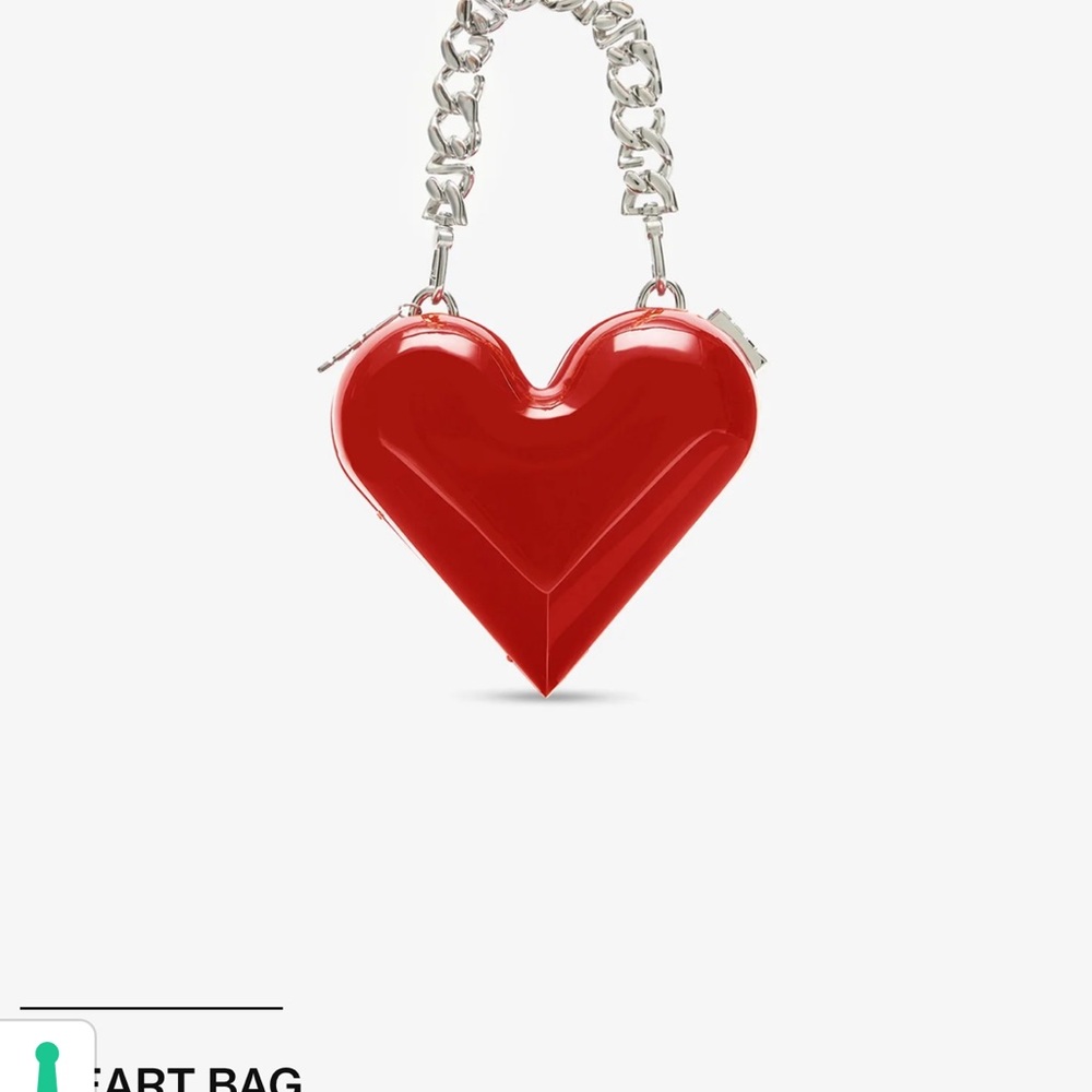 Red Heart-Shaped Women's Bag